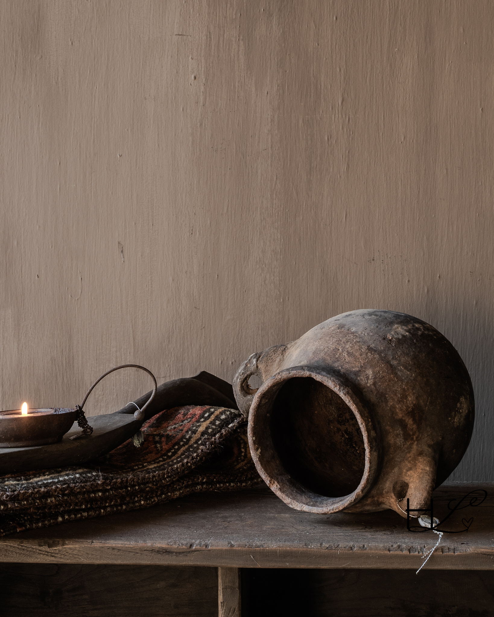 Beautiful Unique Antique earthenware Berber jug-6