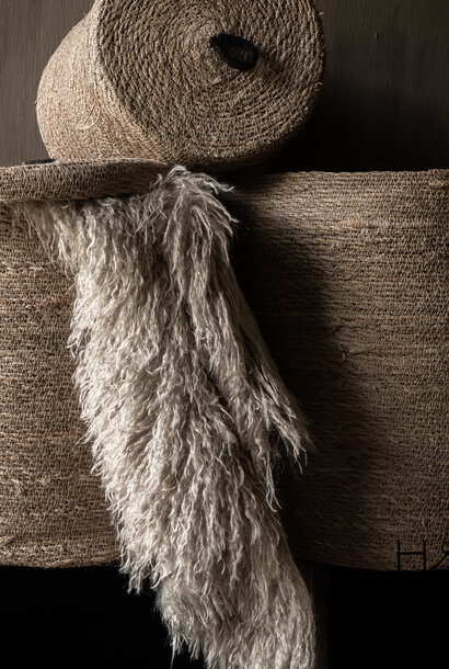 grey faux fur