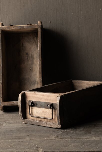 Authentic rustic wooden stone mold