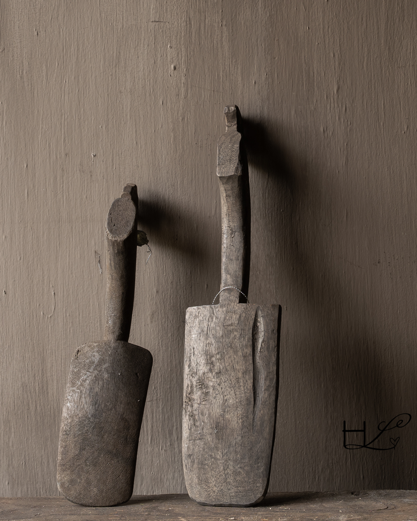 Einzigartiger alter authentischer Holzlöffel-2
