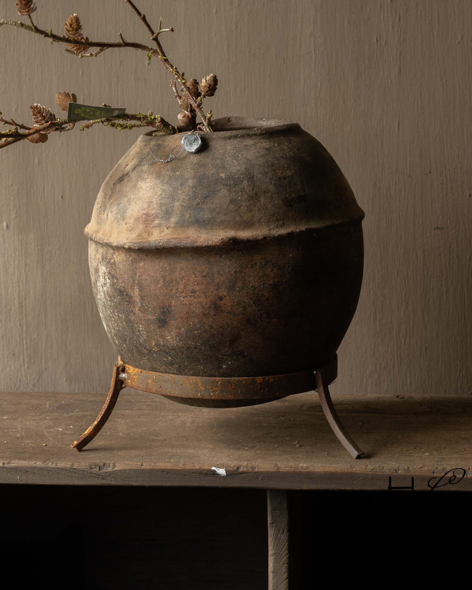 Beautiful Unique Antique earthenware Berber jug-4