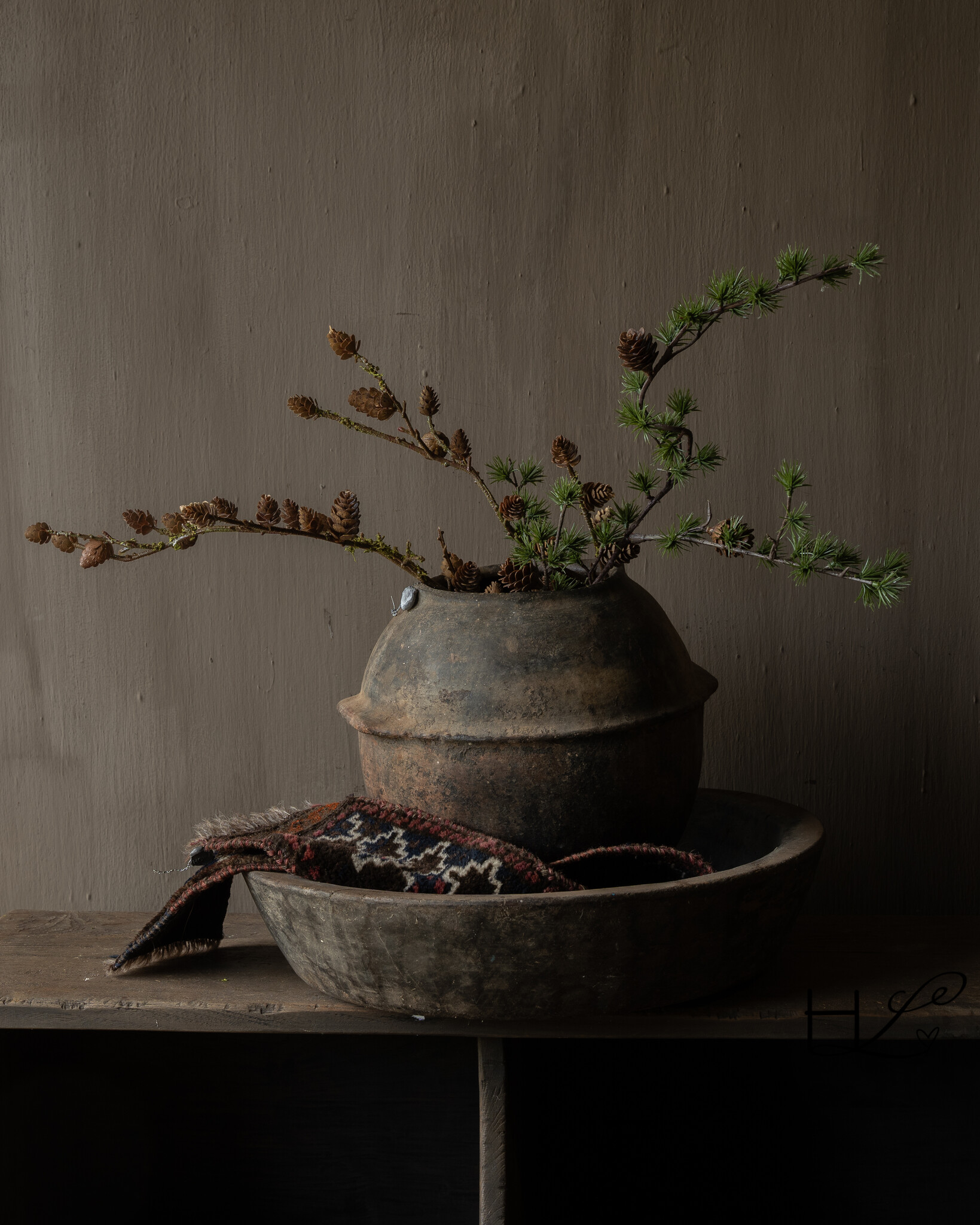Beautiful Unique Antique earthenware Berber jug-1