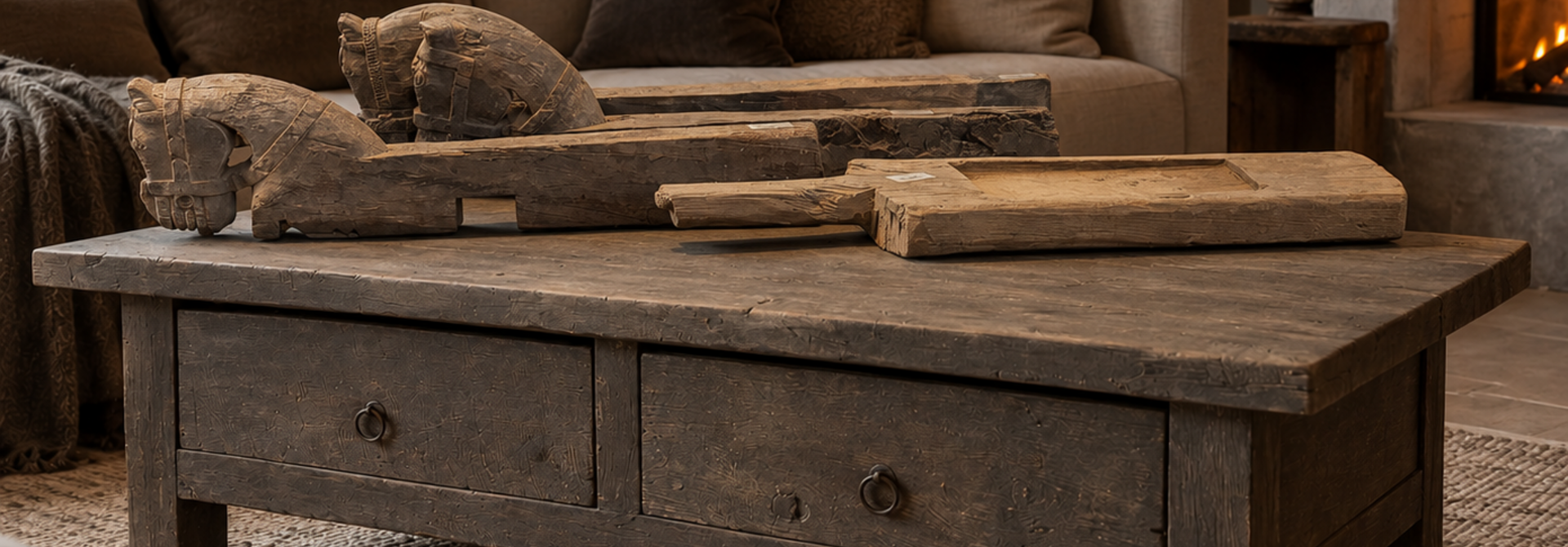 Old Farm Salontafel met Laden | Aura Peeperkorn
