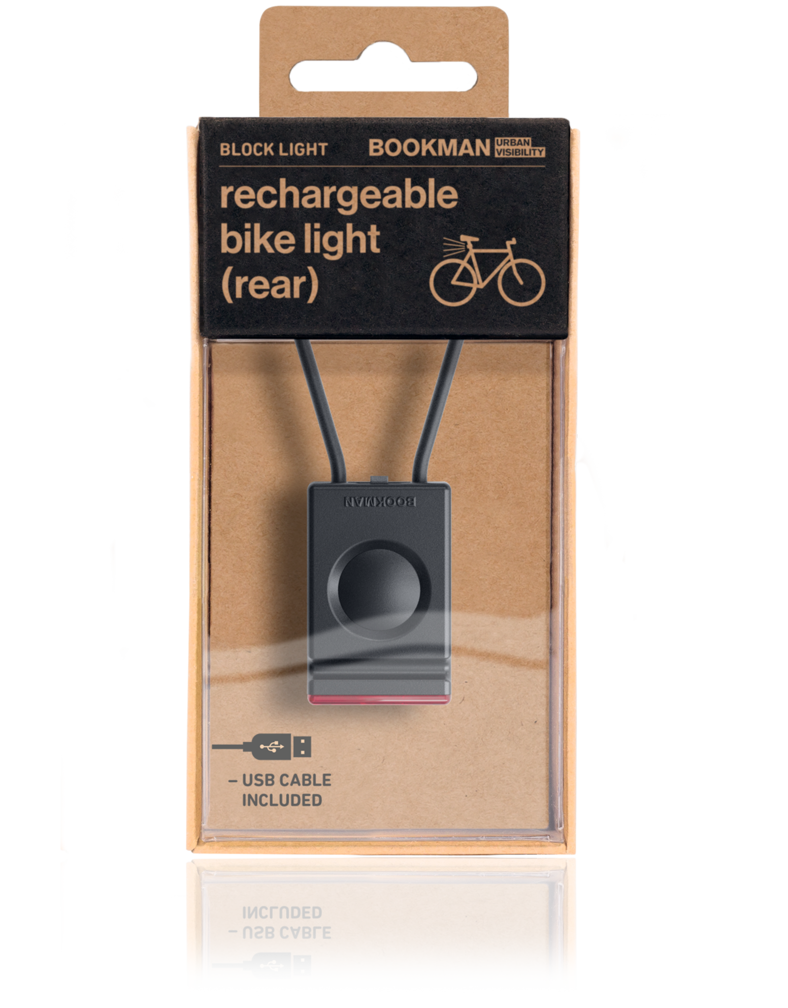 Bookman Block Light Rear USB rechargeable