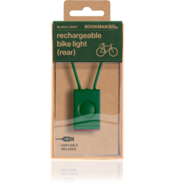 Bookman Block Light Rear USB rechargeable - Green