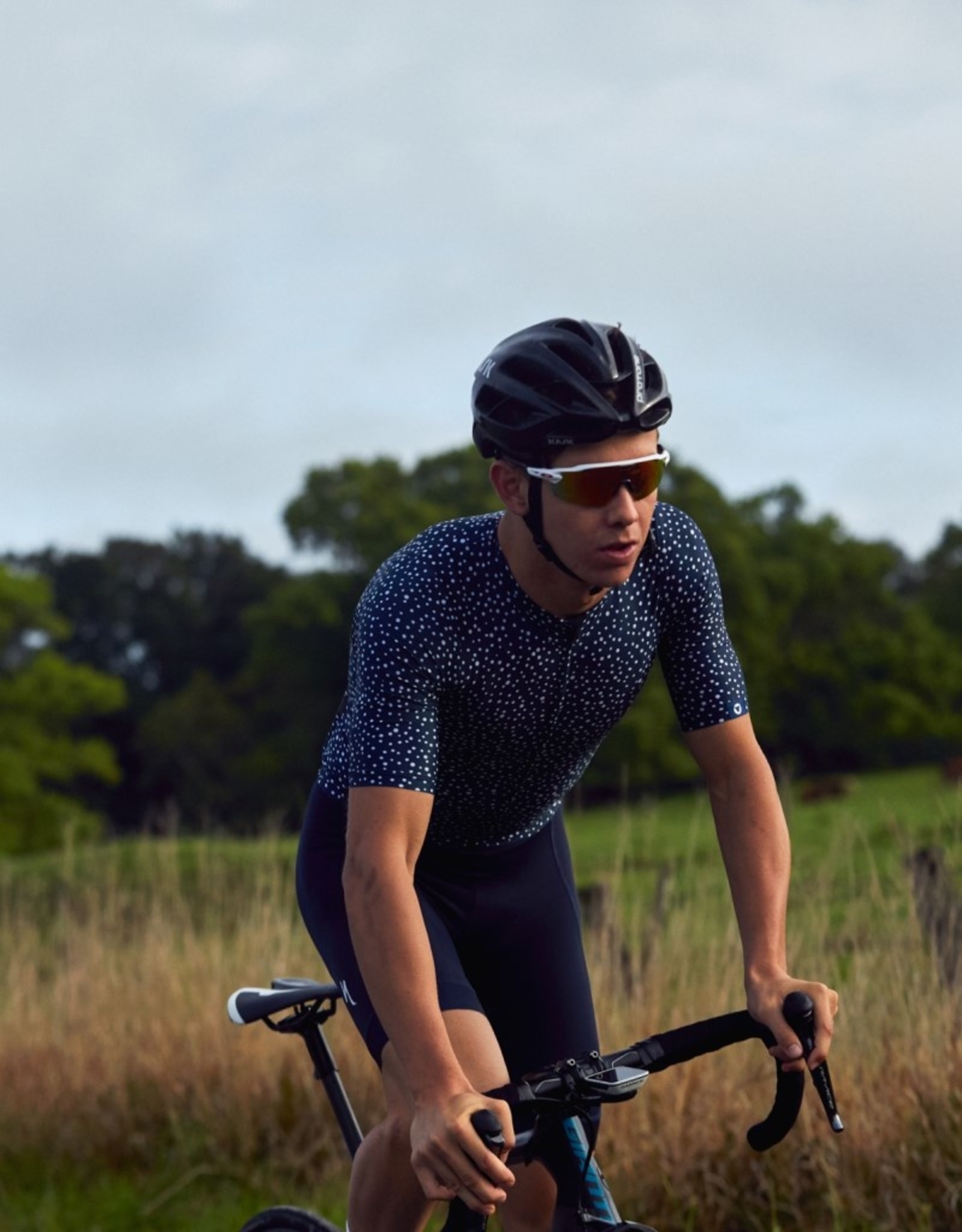 Black Sheep Cycling Dot Jersey - Navy Blue