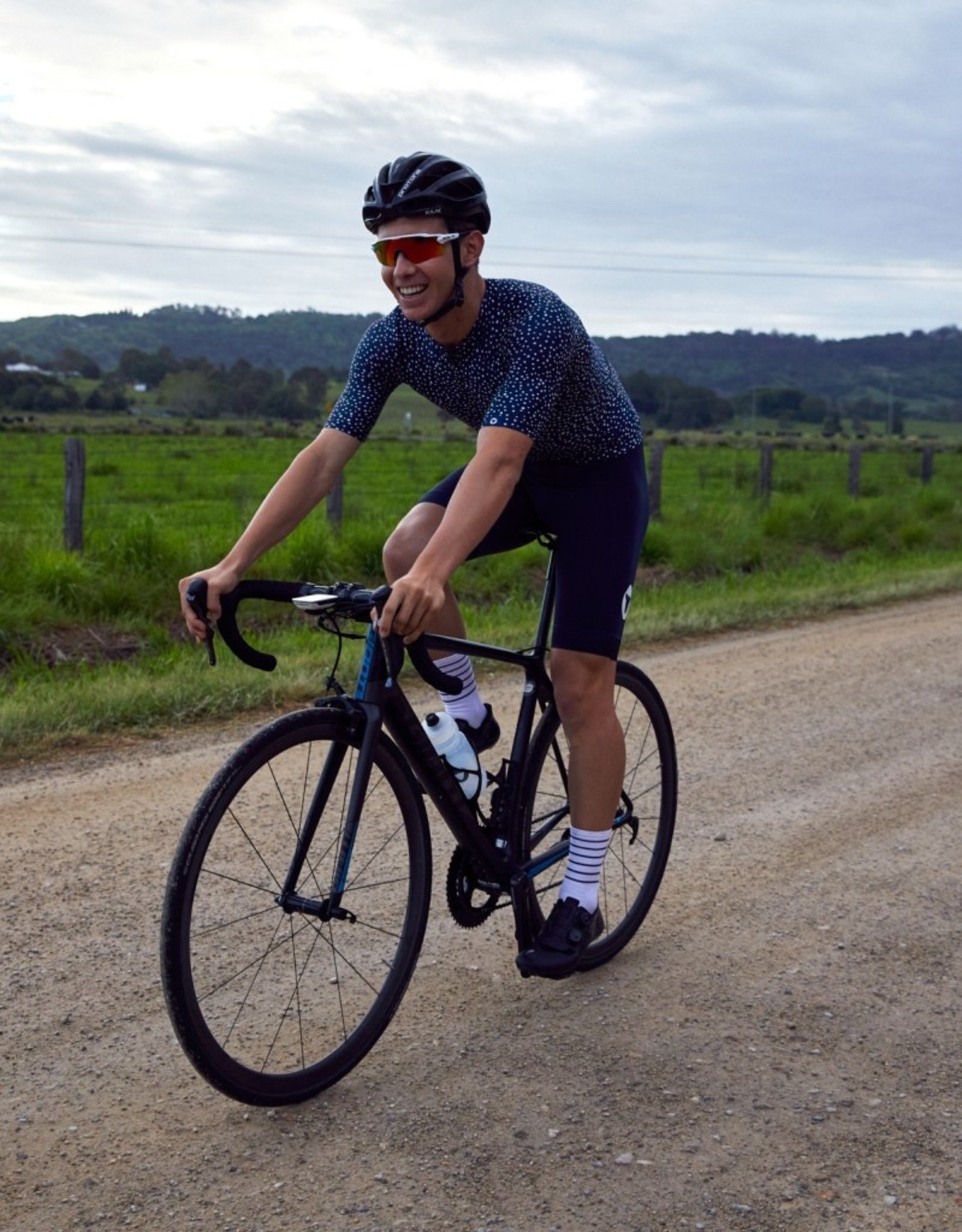 Black Sheep Cycling Dot Jersey - Navy Blue