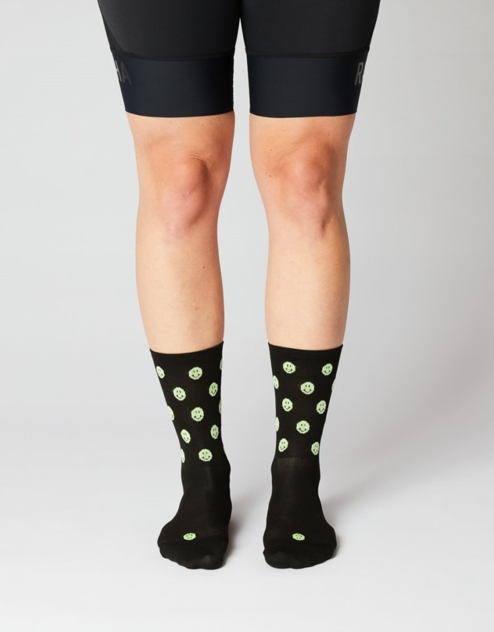 Fingerscrossed Cycling socks Smiley - black / neon