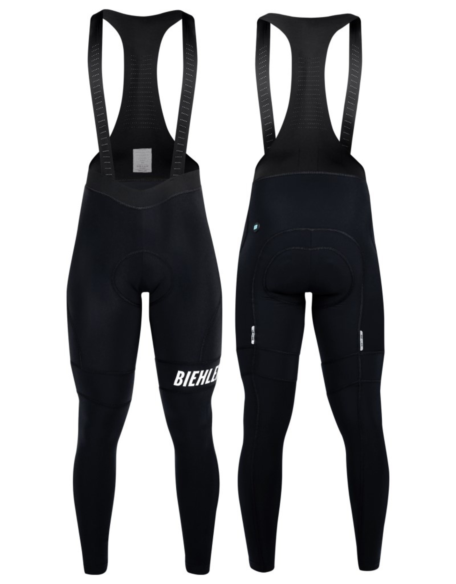 Biehler Men Thermal rain bib tights - black