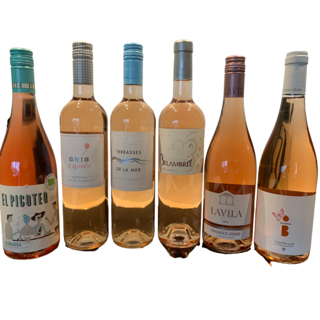 Selectie 6 verschillende Rosé wijnen