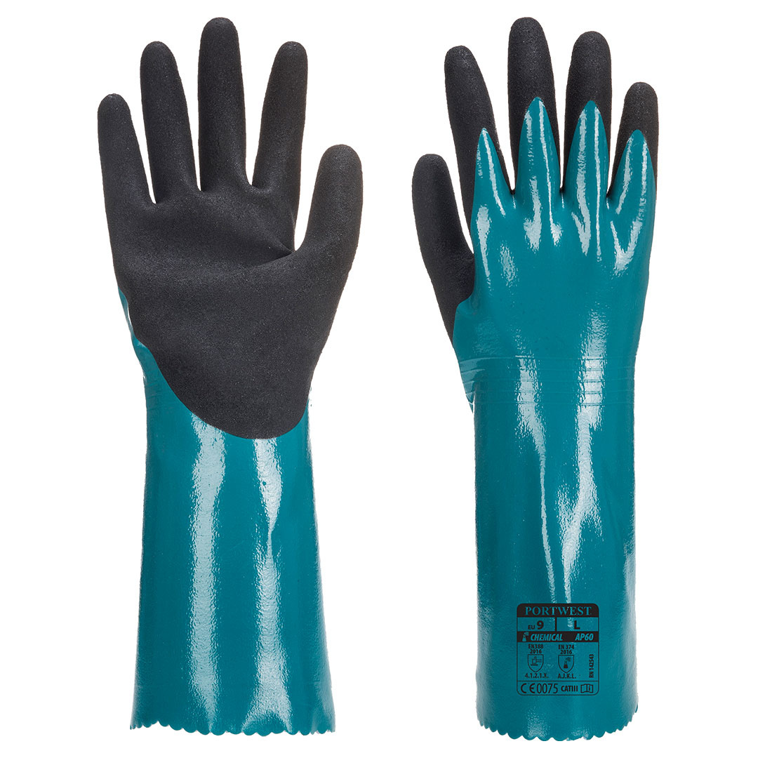 AP60 - Lichte Korrelige Grip Handschoen Blauw/zwart