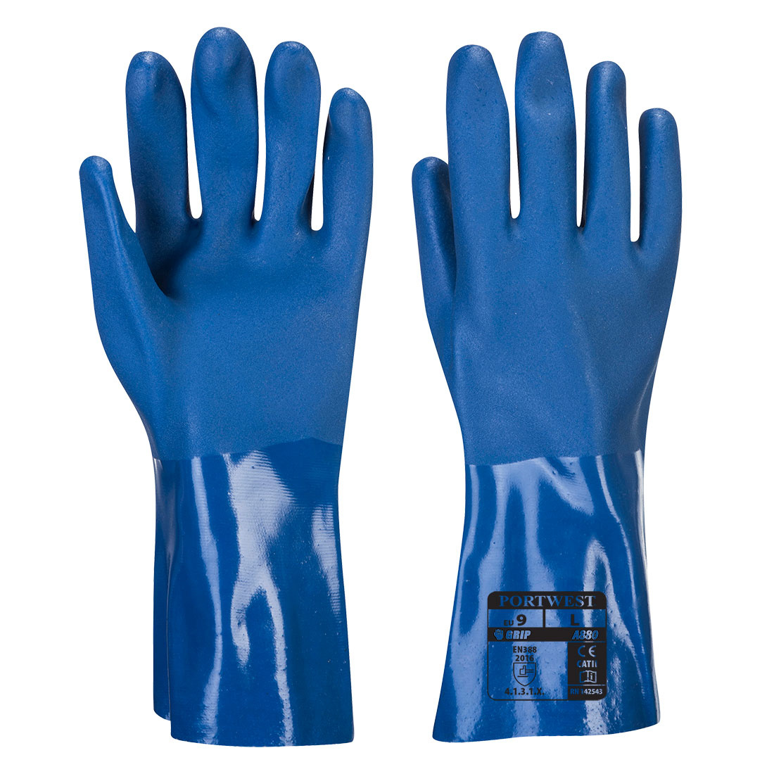 A880 - Trawlmaster 30cm Manchet Handschoen Blauw