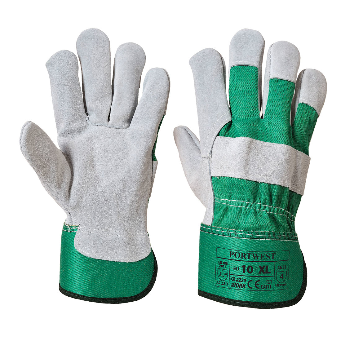 A220 - Premium Chrome Rigger Handschoen Groen