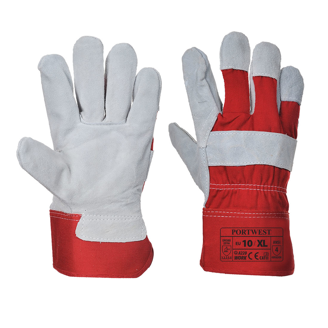 A220 - Premium Chrome Rigger Handschoen Rood