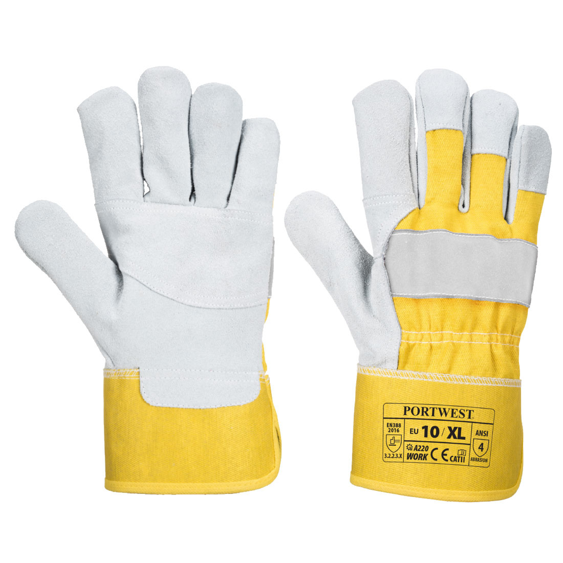 A220 - Premium Chrome Rigger Handschoen Geel