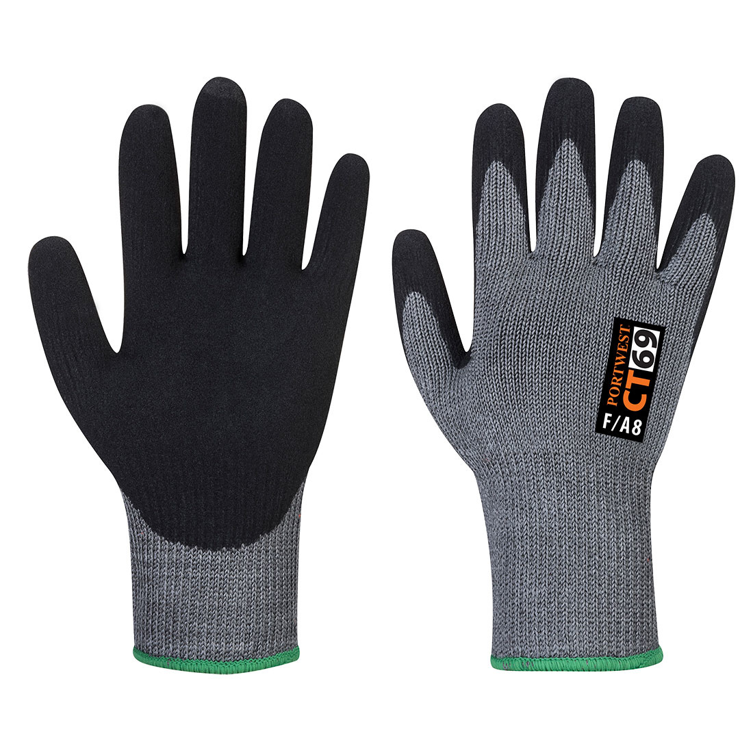 CT69 - CT AHR+ nitrilschuim handschoen Grijs/zwart