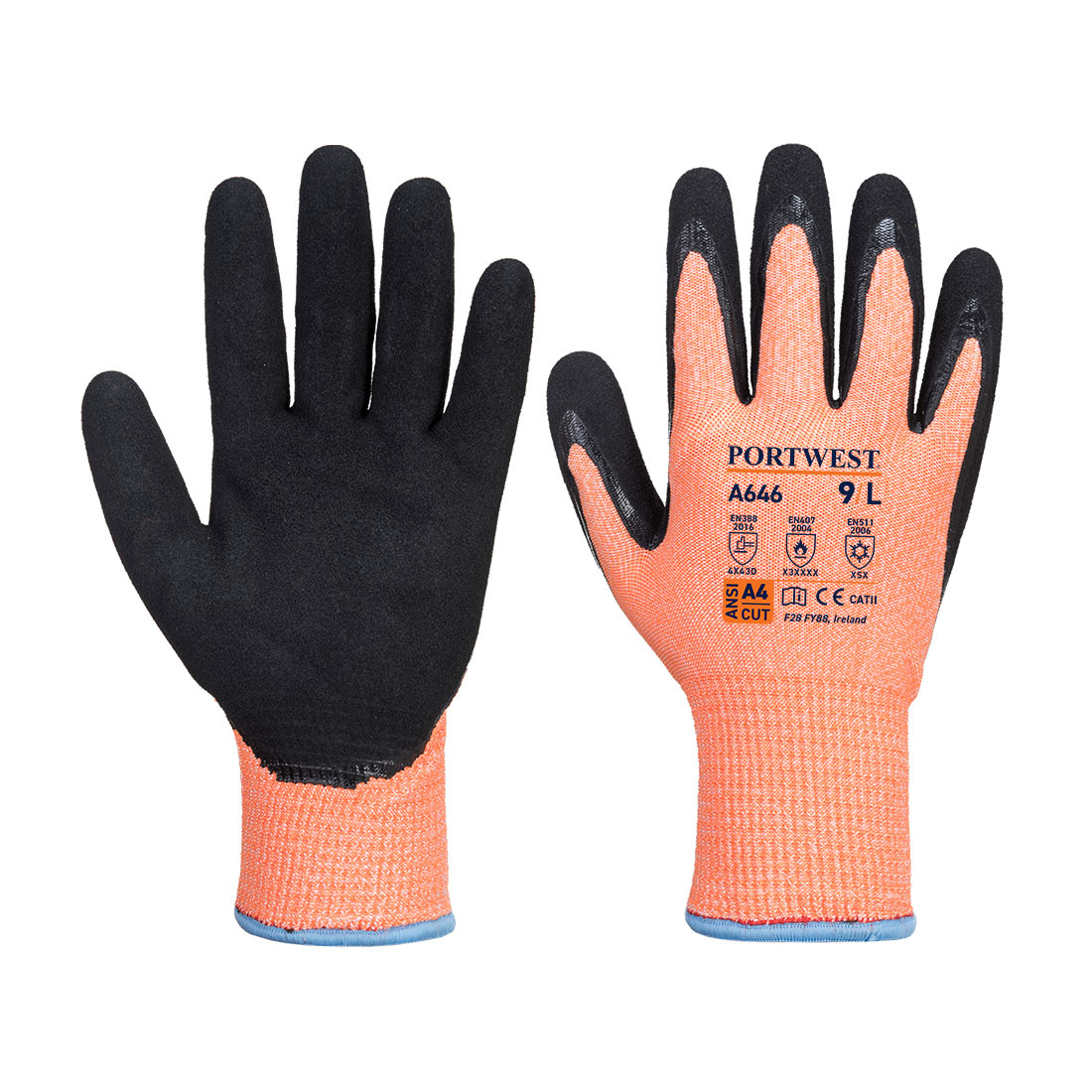 A646 - Vis-Tex winter HR snijbestendige Nitril handschoenen