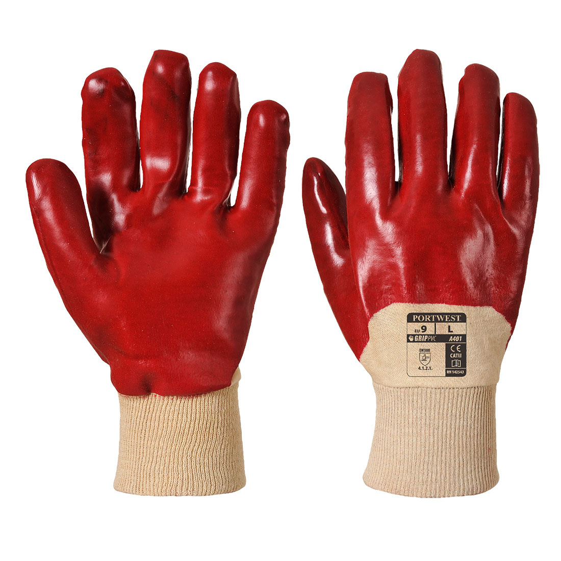 A401 - PVC Venti Handschoen Tricot Manchet