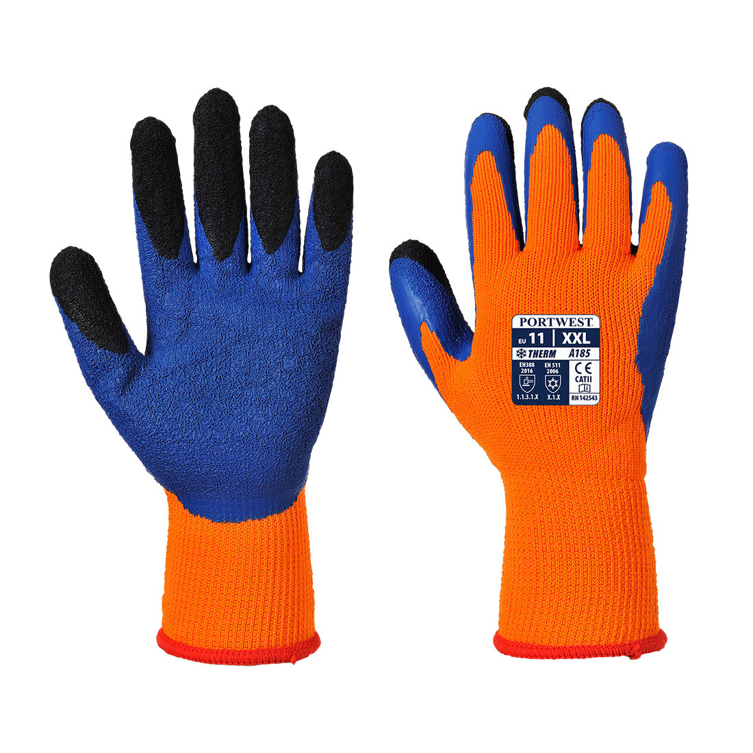 A185 - Duo-Therm Handschoen Oranje/blauw