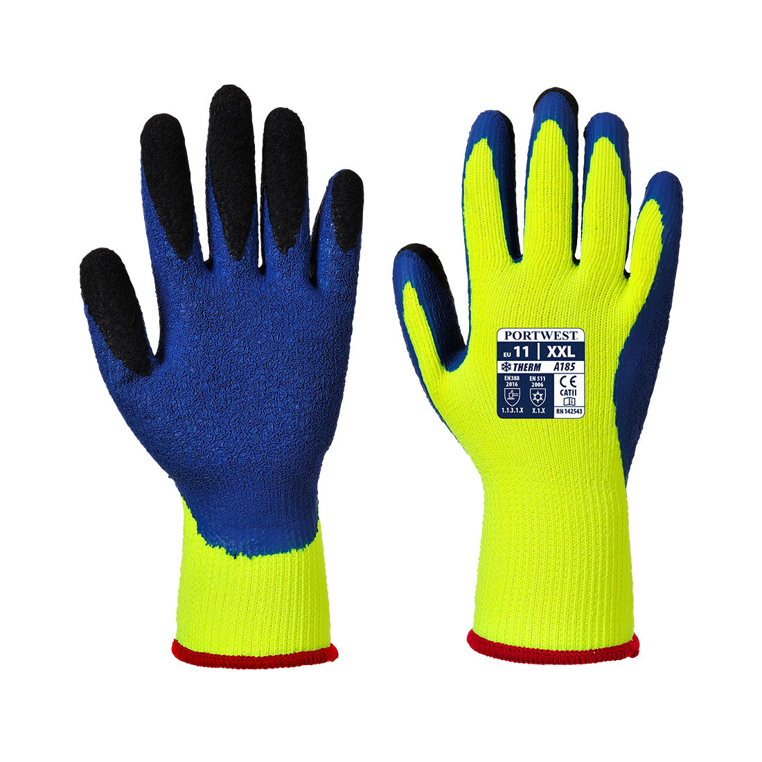 A185 - Duo-Therm Handschoen Geel/blauw