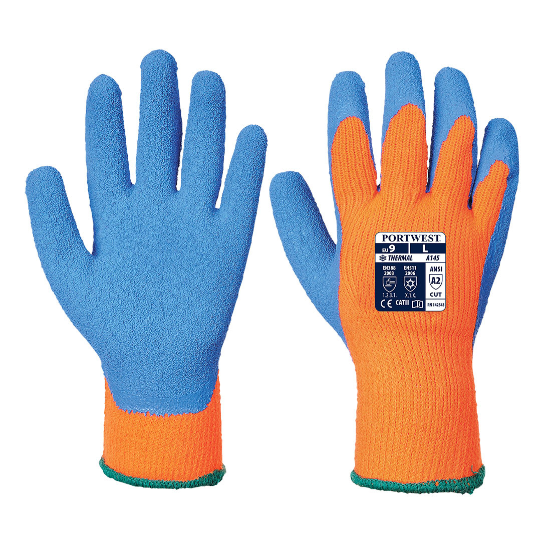 A145 - Cold Grip Handschoen Oranje/blauw