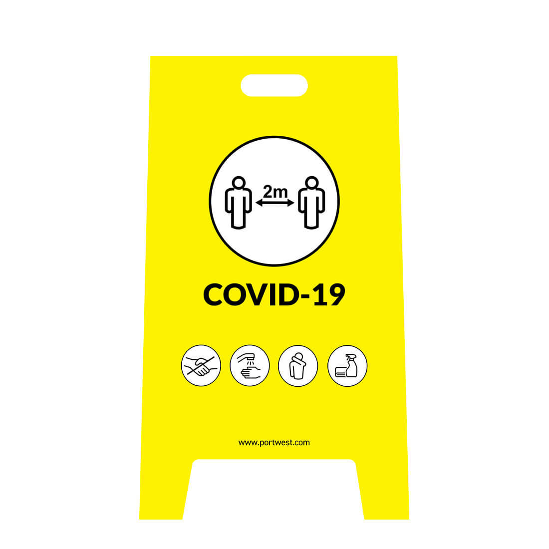 CV92 - Covid Waarschuwingsbord (50 stuks)