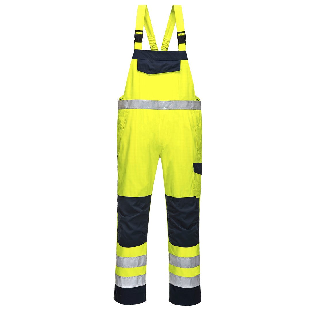 MV27 - Hi-Vis MODAFLAME Amerikaanse Overall Geel/marine