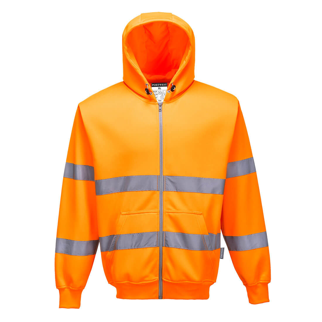B305 - Hi-Vis Zipsweater met capuchon en rits