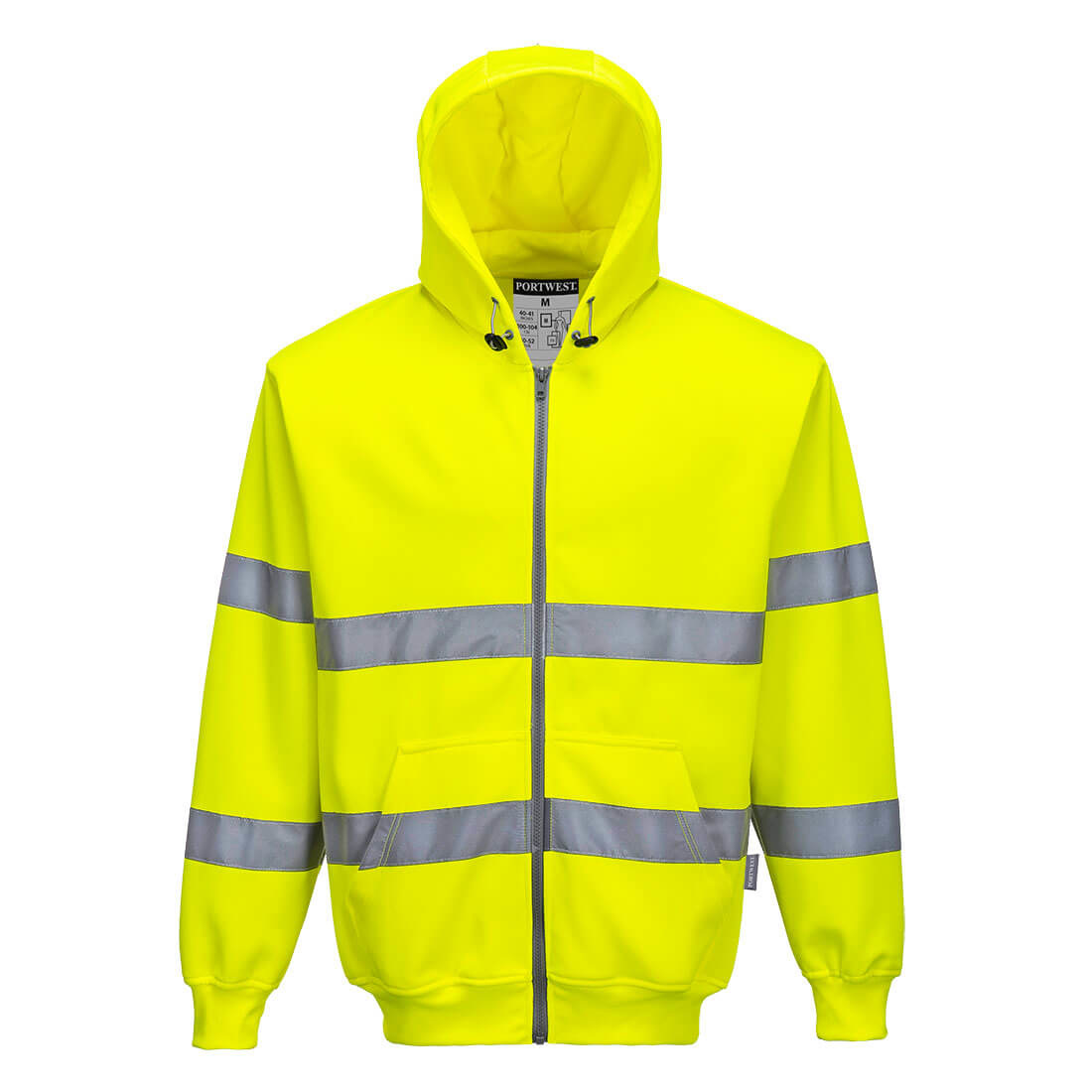 B305 - Hi-Vis Zipsweater met capuchon en rits