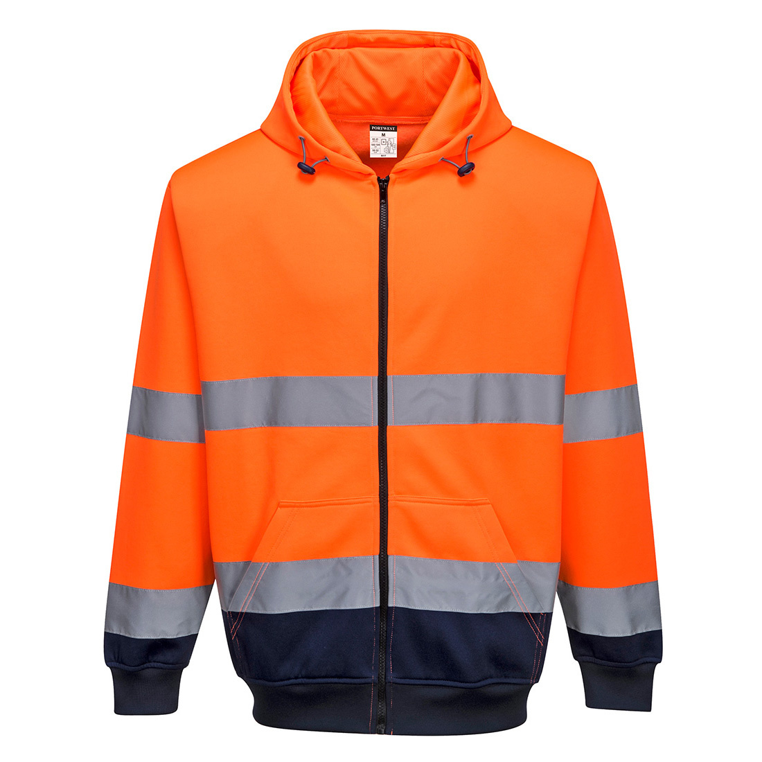 B317 - Tweekleurige Sweatshirt met ritssluiting en capuchon