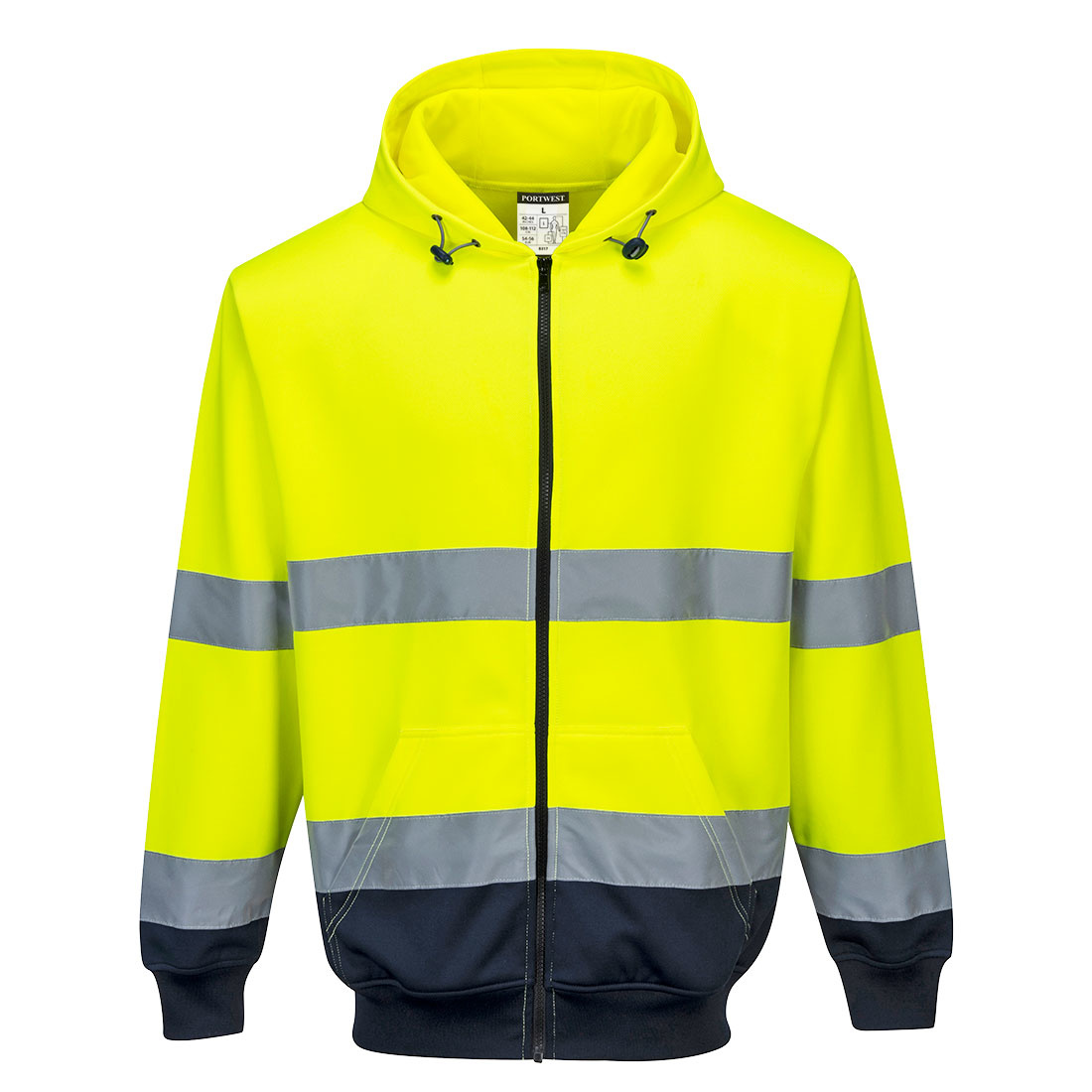 B317 - Tweekleurige Sweatshirt met ritssluiting en capuchon