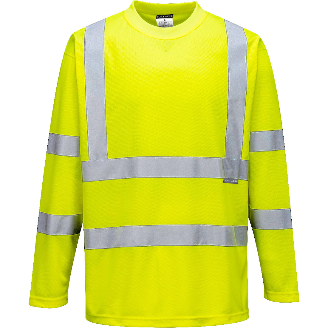 S191 - Hi-Vis T-shirt met lange mouwen en borstzak