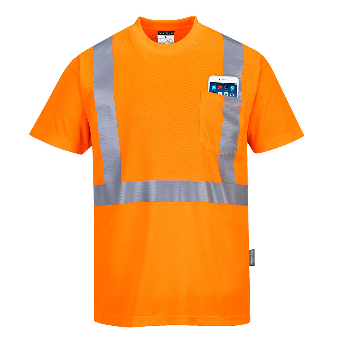 S190 - Hi-Vis T-shirt met borstzak