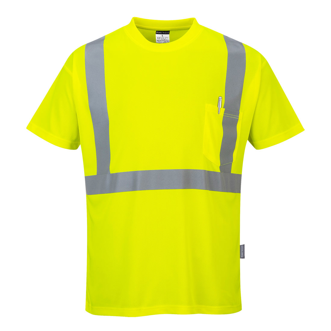 S190 - Hi-Vis T-shirt met borstzak