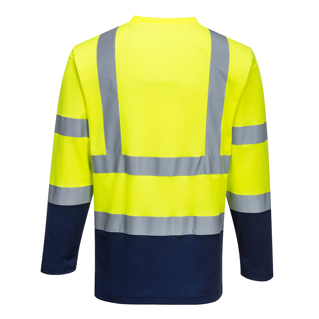 S280 - Tweekleurig, Katoen comfort T-shirt met lange mouwen