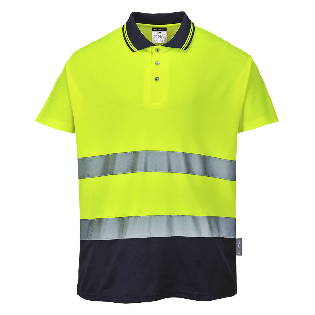S174 - Tweekleuren Katoenen Comfort Polo