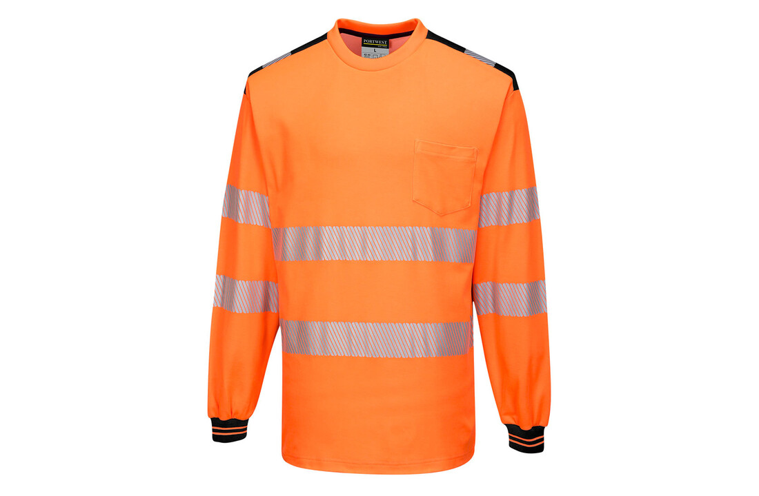 T185 - PW3 Hi-Vis T-shirt met lange mouw