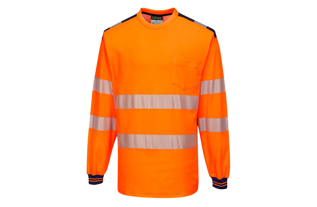 T185 - PW3 Hi-Vis T-shirt met lange mouw