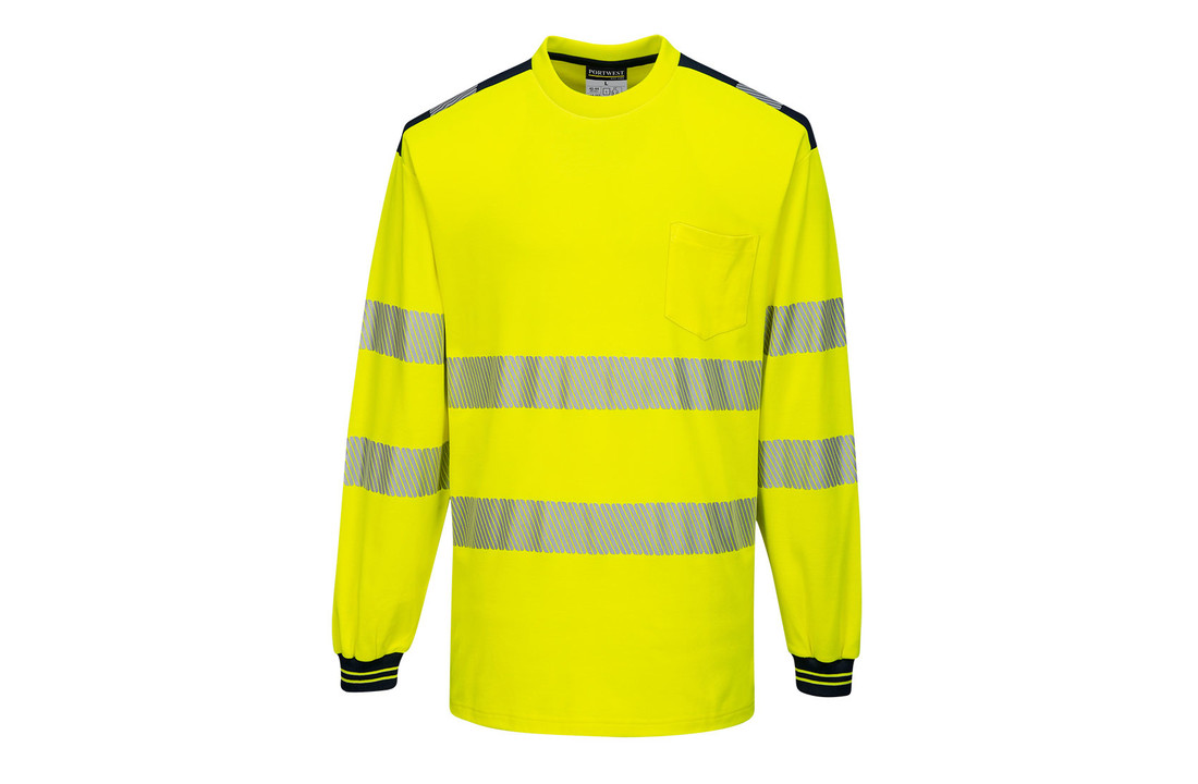 T185 - PW3 Hi-Vis T-shirt met lange mouw