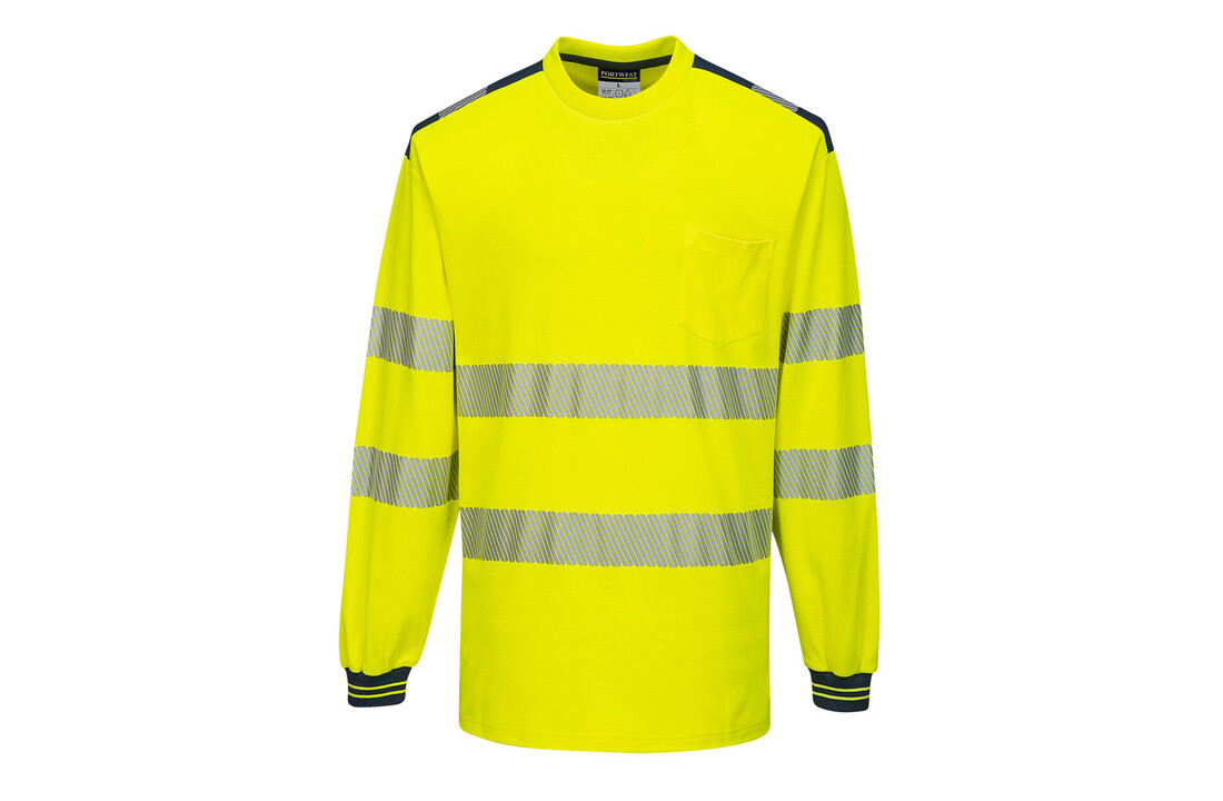 T185 - PW3 Hi-Vis T-shirt met lange mouw