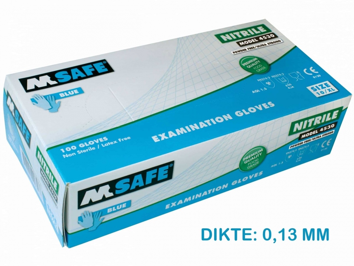 M-Safe 4530 Nitril handschoenen poedervrij