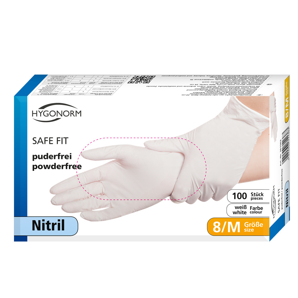 Nitrilhandschoenen Safe Fit | poedervrij (per doosje a 100 stuks)