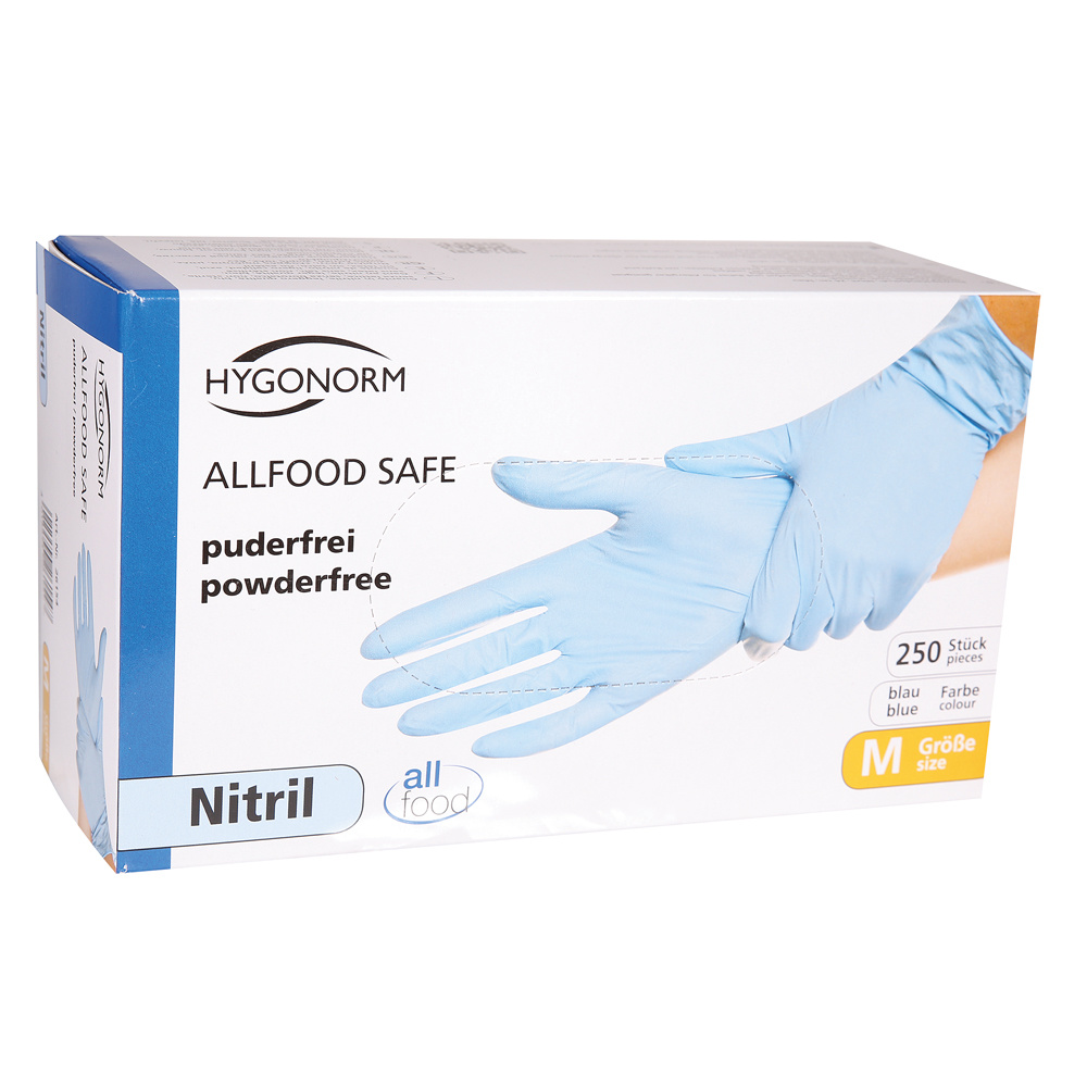Nitrilhandschoenen AllFOOD Safe | poedervrij (doosje a 250 stuks)