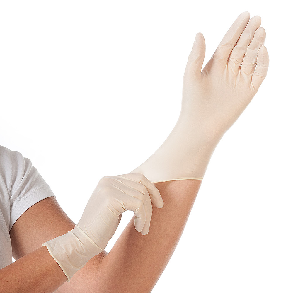 Latex Handschoenen MED GRIP | poedervrij (per doosje a 100 stuks)