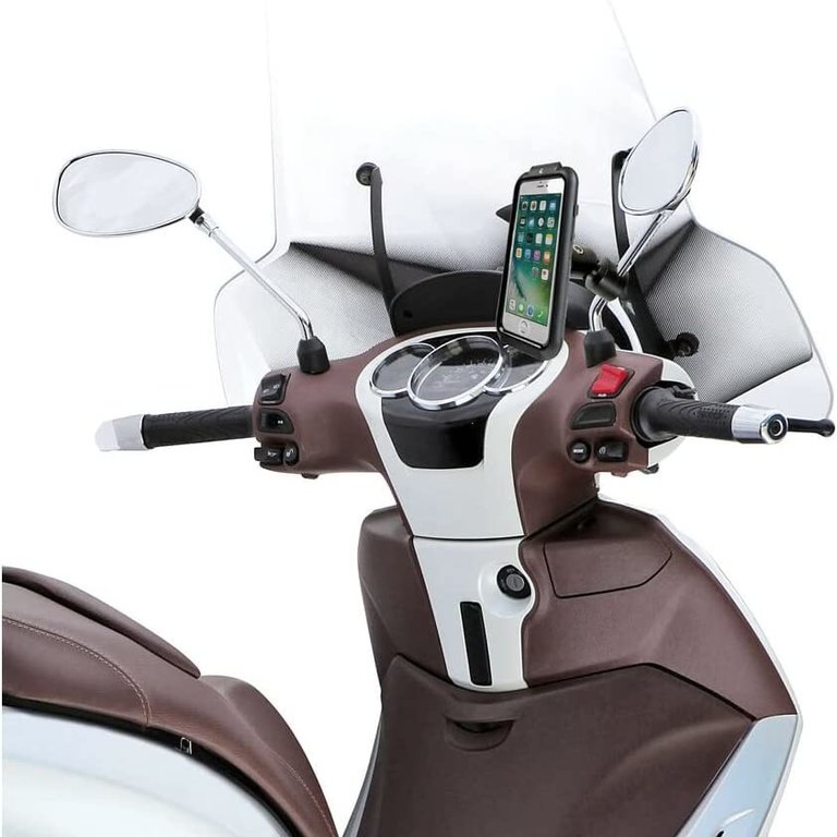 Lampa Lampa Optiline DuoLock Opti Mirror en Opti Case, spiegelbevestiging voor motorfietsen. 360° draaibaar voor smartphone.