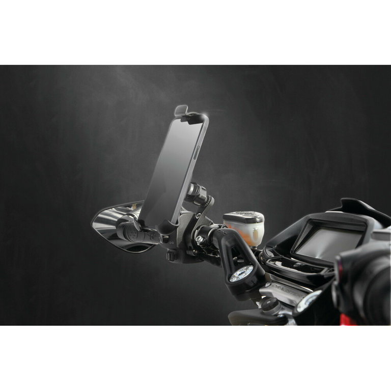 Lampa Lampa Optiline DuoLock Titan Combo & Opti Case, Lenkerhalterung für Motorräder & Roller. 360° drehbar für Smartphone.