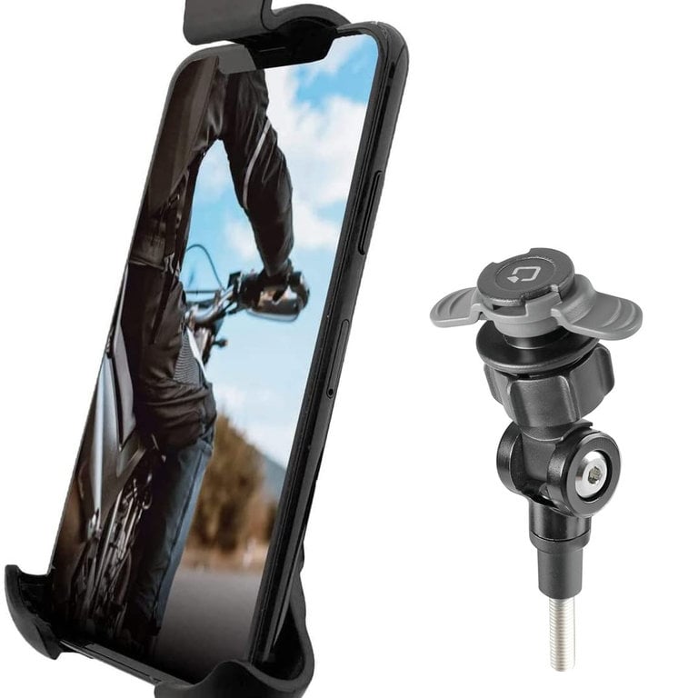 Lampa Lampa Optiline DuoLock Titan M8 Pro & Opti Case, schroefbevestiging  voor motoren & scooters. 360° draaibaar voor smartphone.