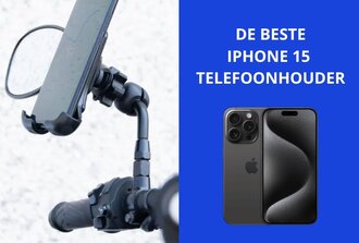 De beste motorhouder & scooterhouder voor de iPhone 15 Serie: De Optiline Opti Mirror & Opti Case Voordeelbundel
