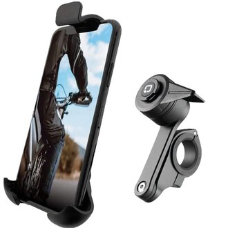 Optiline Optiline Telefoonhouder Motor Stuurbevestiging Met Quick release & Action Cam Adapter Incl. Anti Vibratie Optiline Optiline Telefoonhouder Motor Stuurbevestiging Met Quick release & Action Cam Adapter Incl. Anti Vibratie