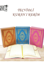 Ayfa Tecvidli Kur'anı Kerim Orta Boy (Mavi-Kirmizi-Siyah-Lacivert-Pembe-Yesil ve Kahverengi Renk)